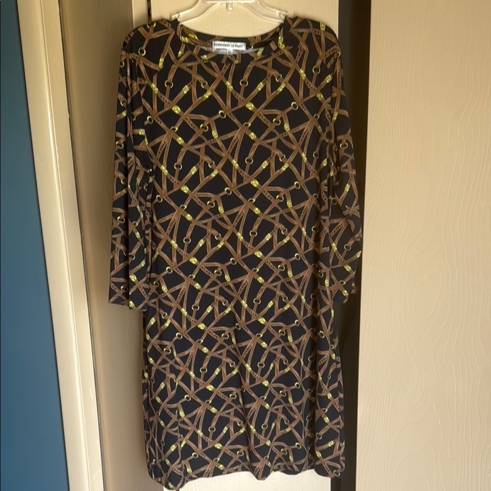 Equestrian Patterned Dress W Pockets! - image 3